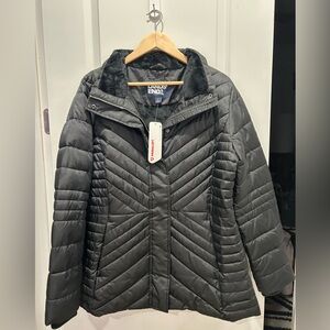 NEW Lands End Women’s Black Down Feather Coat